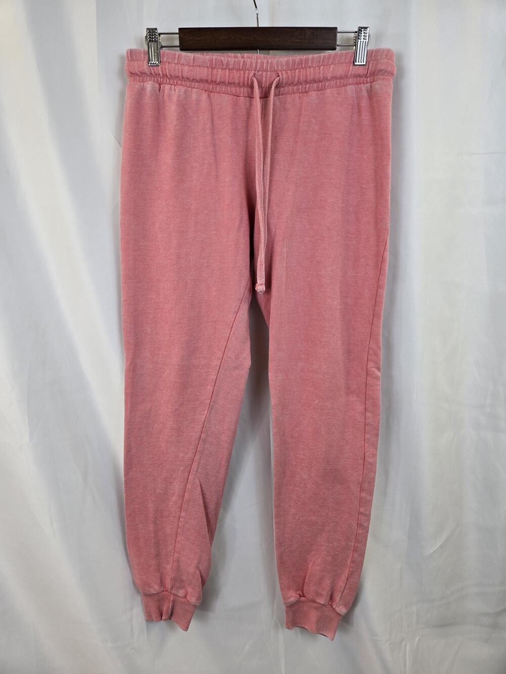 Bobbie Brooks Pants Womens Small Pink Jogger Sweatpants Elastic Waist Cuffed
